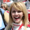Young lady, I don't think finishing 13th is a laughing matter toyota_race_day_08
