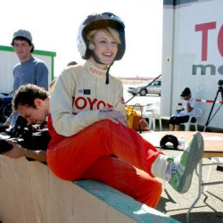 When Kathryn said it was 'best foot forward' she insisted on showing us the actual foot! toyota_training_16